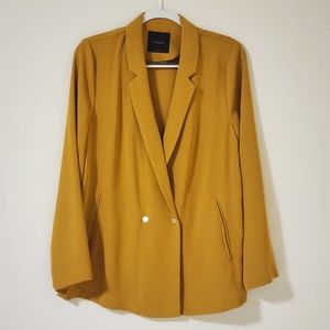 Elodie - Two-buttoned Mustard Blazer